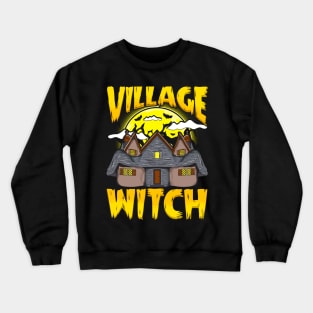 Village Witch Halloween Design Crewneck Sweatshirt